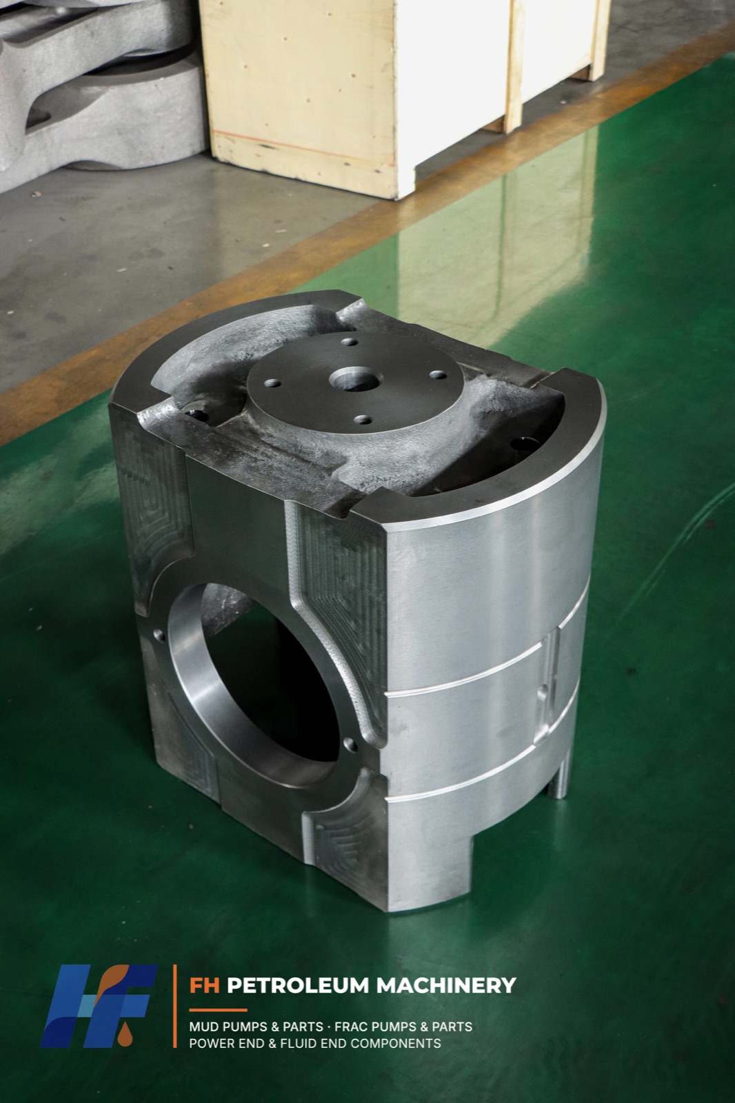 FH machined mud pump crosshead for a customer-specific matched component package