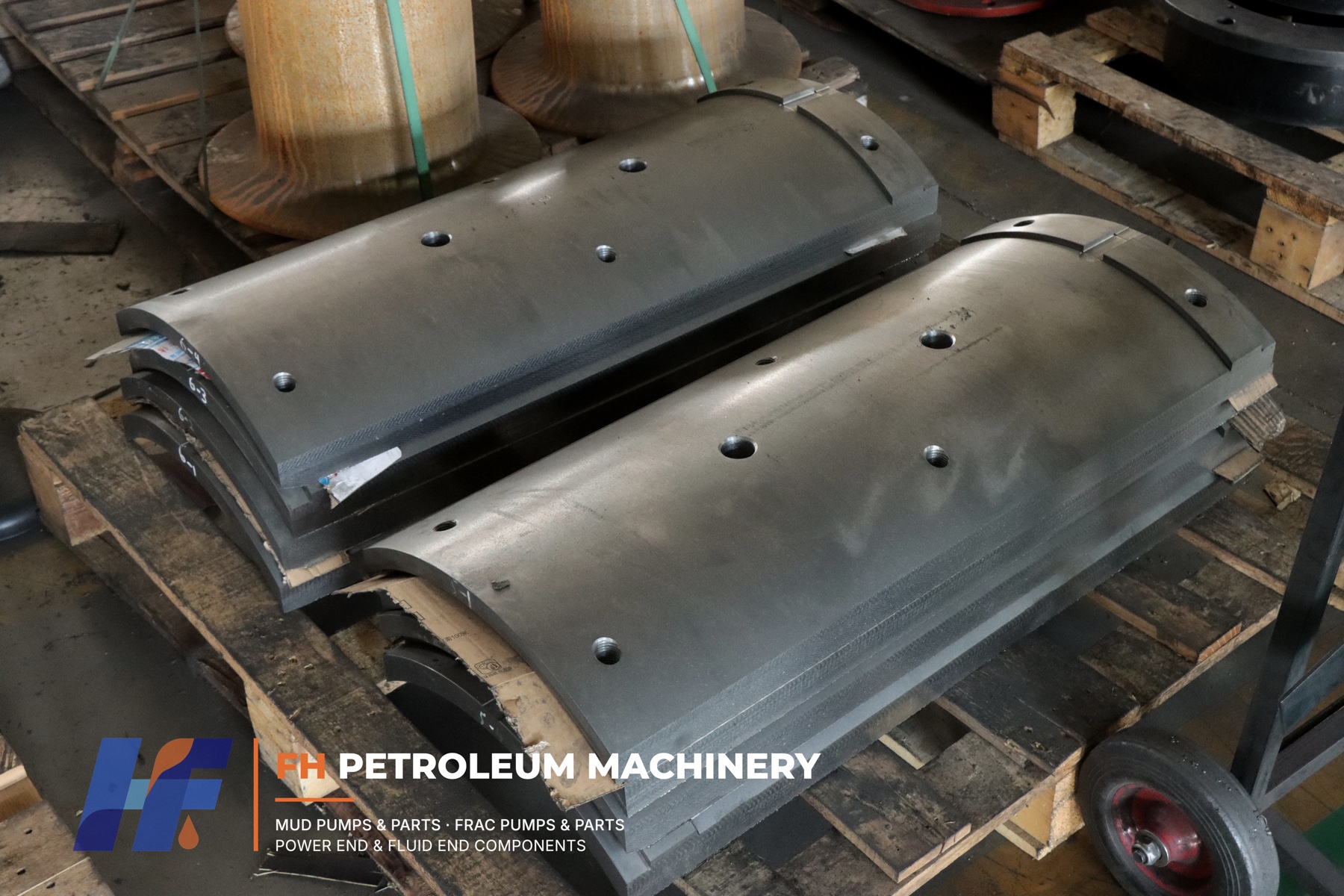 Semi-finished crosshead guide plates before final machining