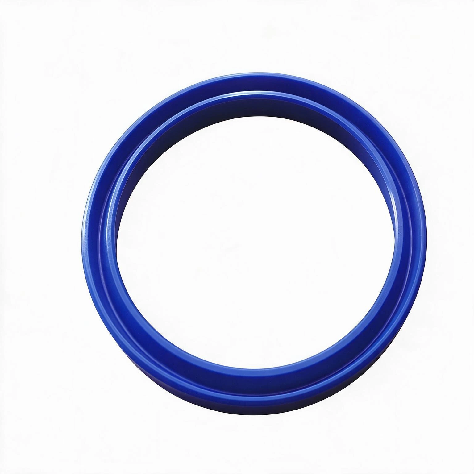 Blue double lip oil seal with sealing lip profile