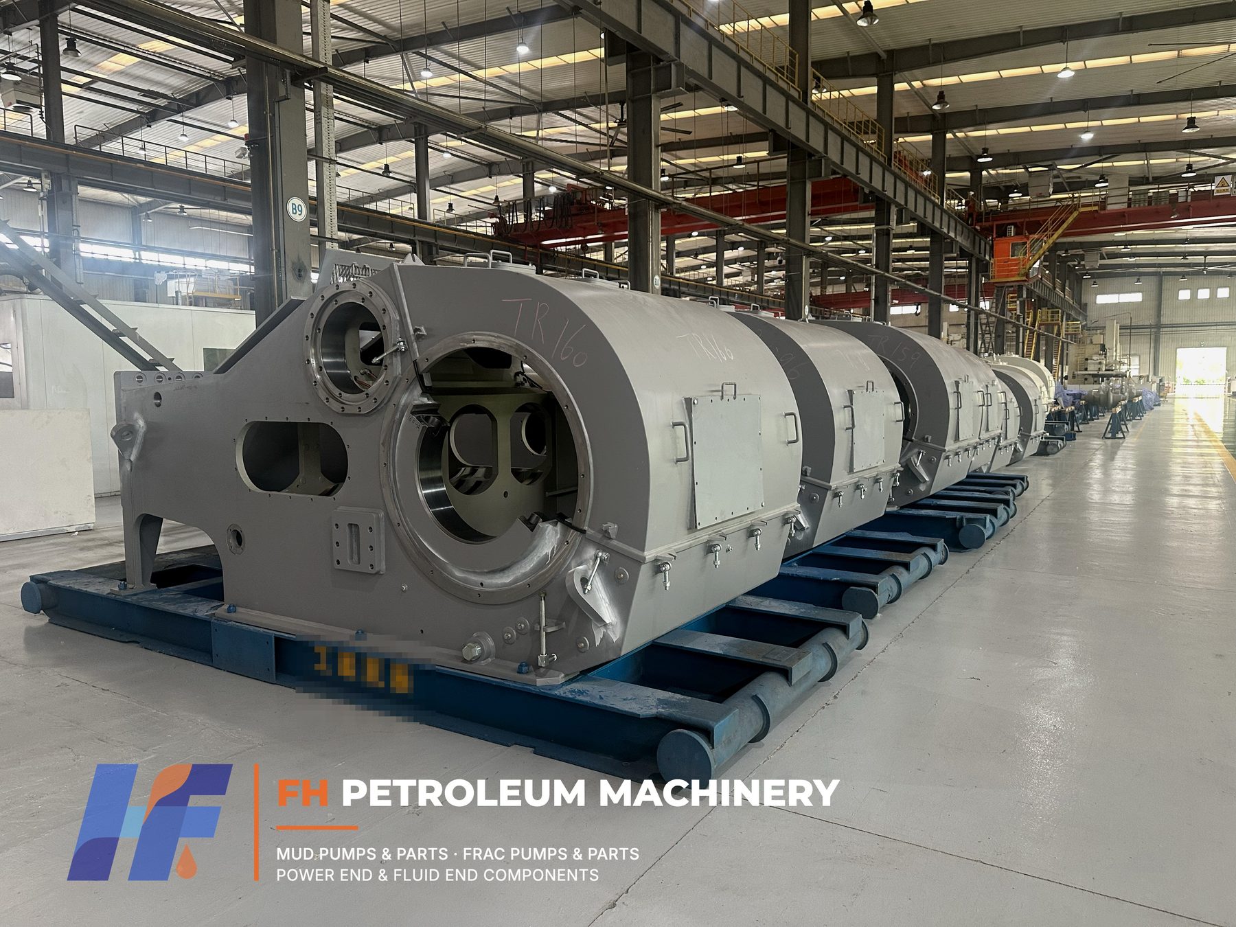 F-Series mud pump power end frames during manufacturing