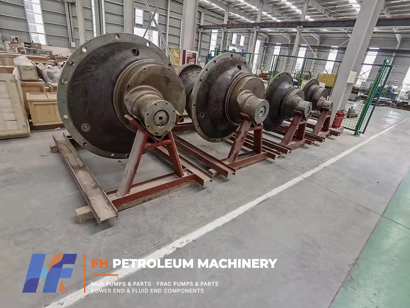 Forged mud pump crankshaft blank before machining